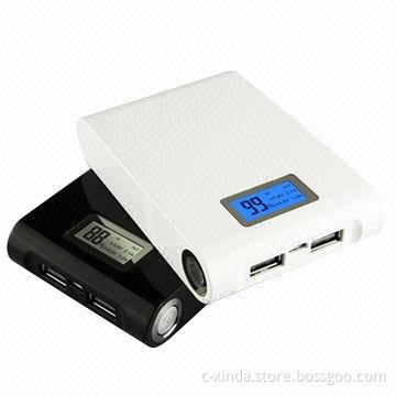 Power Banks with 6000/8800/10400mAh Capacity, Dual USB Output and LED Show